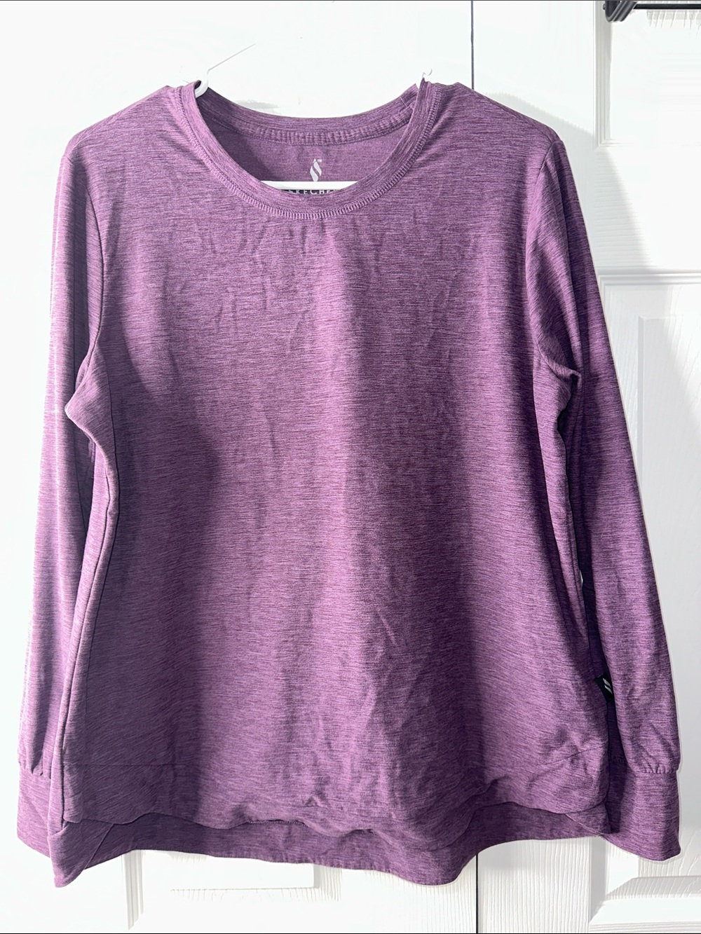 Skechers Heathered Purple Long Sleeve Crewneck Sweatshirt